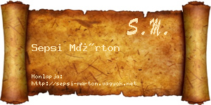 Sepsi Márton névjegykártya